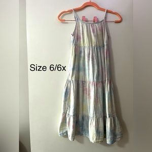 Tie dye dress. Hits mid shin. Size 6/6x